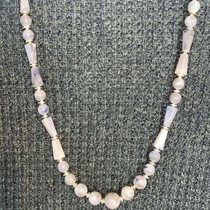 Vintage Marbled Look Lucite Beaded Necklace